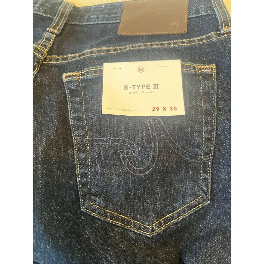 AG Adriano Goldschmied B-Type III Easy JeansBlue Cotton Polyurethane Jeans 29x35